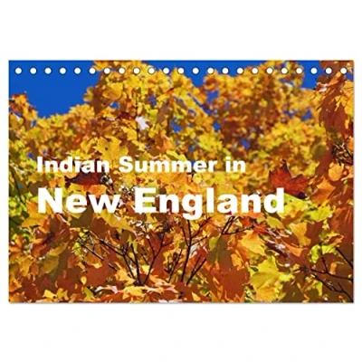 Abbildung von Indian Summer in New England (Tischkalender 2025 DIN A5 quer), CALVENDO Monatskalender