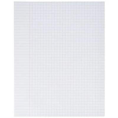 Abbildung von Clairefontaine 582C Packung mit 50 Blatt Klausurbögen 16,5x21 cm, 90g, nicht gelocht, kariert 5x 5mm Rand, wiederverschließbare Verpackung, Weiß, 1 Pack
