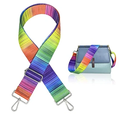 Abbildung von PANMAY Verstellbarer Schultergurt,5CM Breit Schulterriemen Taschengurt,Längenverstellbarer 75 135cm schultergurt für taschen Schultertasche Tragetaschen und Handtaschen,Karabiner in Silber