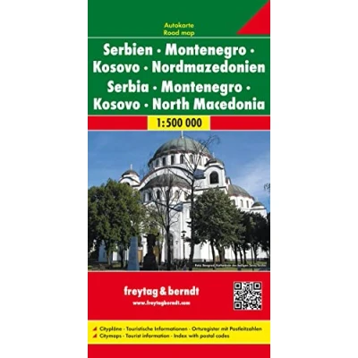 Abbildung von Serbien Montenegro Kosovo Nordmazedonien, Autokarte 1:500.000 (freytag &amp; berndt Auto + Freizeitkarten)