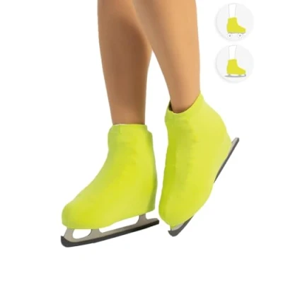 Abbildung von CALZITALY Skates Cover, Rollschuhe und Schlittschuhe Überzieher, Hautfarbe, Karamell, Schwarz, Schuhgröße 28 42, 70 DEN, Made in Italy (38 Lime)
