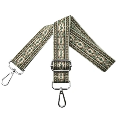 Abbildung von Verstellbarer Schultergurt für Taschen Damen Tragegurt, Taschengurte zum Wechseln, Taschengurt Breit 3.8cm mit Silber Karabiner, Schulterriemen Schultertasche Handtaschen, Armeegrün, N13