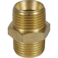 Abbildung von Original Einhell Doppelnippel R3/8&#039;&#039; AG (Kompressoren Zubehör, aus Messing, passend für alle Drucklufteinsätze mit 3/8&quot; Außengewinde)