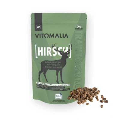 Abbildung von VITOMALIA® Hirsch Trainingssnacks 500g für Hund Allergikerfreundliche Hundeleckerli Getreidefrei &amp; Natürlich Schonend Getrocknete Leckerlis Hundetraining Leckerli Snacks Hunde
