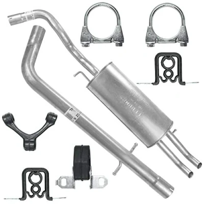 Abbildung von Schalldämpferset Abgasrohr Endschalldämpfer Auspuff Endtopf für Seat Toledo 2 II 1M 1.9 TD Octavia 1 I 1U Bora Golf 4 IV Kombi TDI