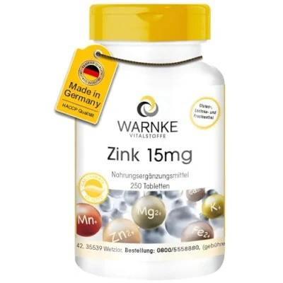 Abbildung von Zink 15 mg Tabletten
