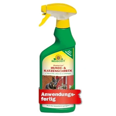 Abbildung von Neudorff Protectan Hunde und KatzenSchreck vertreibt effektiv störende Katzen in Innenräumen im Außenbereich, anwendungsfertig, 500 ml, Grün
