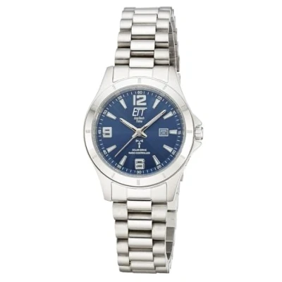 Abbildung von ETT Eco Tech Time ELS 11675 32M Funk Solar Damenuhr Gobi Lady Stahl/Blau