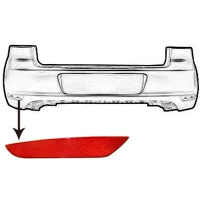 Abbildung von VAN WEZEL 5863939 Rückstrahler links, Stoßfänger VOLKSWAGEN: GOLF 6