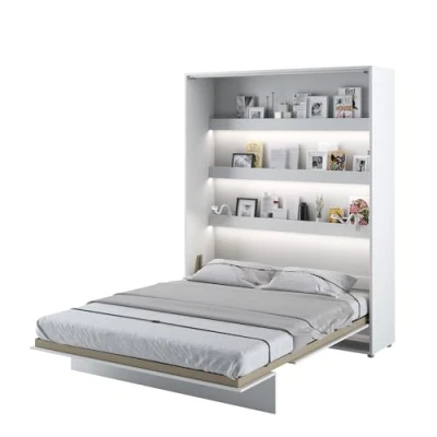 Abbildung von MEBLINI Schrankbett Bed Concept Wandbett mit Lattenrost Klappbett Schrank Wandklappbett Murphy Bettschrank BC 12 160x200cm Vertikal Weiß Matt Matratze