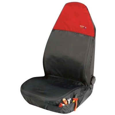 Abbildung von WALSER 12062 Sitzschoner vorne schwarz, Rot VOLKSWAGEN: Golf 3, Transporter 6 Kastenwagen, Plus / Crossgolf, AUDI: A4 B9 Avant, A6 C5 Limousine