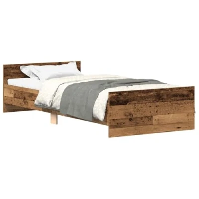 Abbildung von vidaXL Bettgestell ohne Matratze Altholz Optik 90x200cm Holzwerkstoff