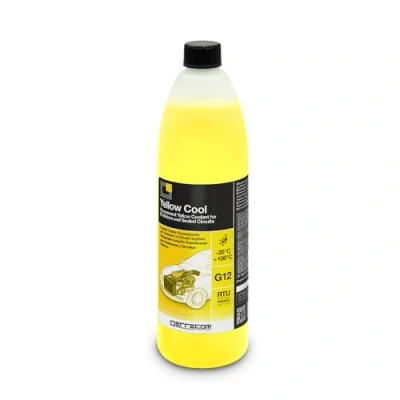 Abbildung von ERRECOM Yellow Cool, Gelbe Fluoreszierende Kühlerflüssigkeit 20C, G12 Frostschutzmittel mit Oat Inhibitorpaket auf organischer Basis, gebrauchsfertig, 1 Liter