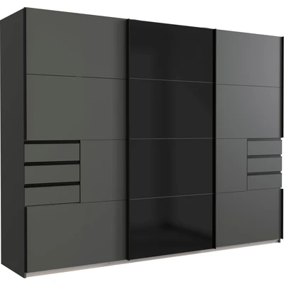 Abbildung von Wimex Schwebetürenschrank &quot;Barcelona&quot;, mit Glaselementen und Schubladen