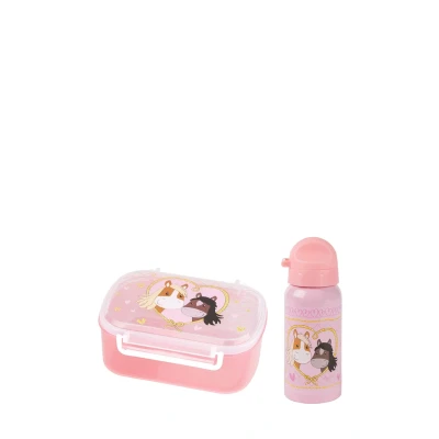 Abbildung von sigikid SET Brotdose für Kinder, Größe: One Size, Rosa glitzer pony