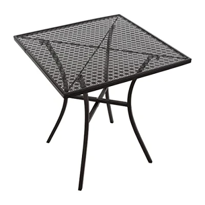Abbildung von Bolero Bistrotisch aus schwarzem Stahl, gemustert, 700 mm, quadratisch