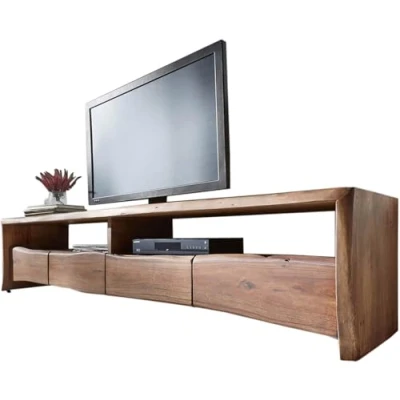 Abbildung von Lowboard Live Edge 230 cm Akazie massiv Braun 4 Schübe