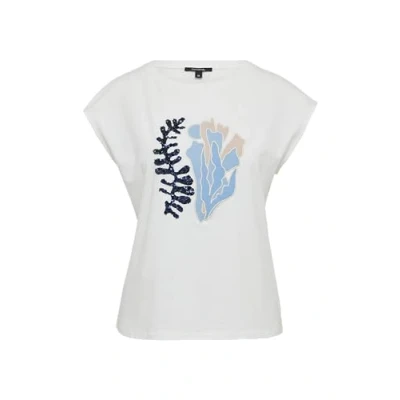 Abbildung von Jersey T Shirt mit überschnittenen Schultern und Artwork weiß 34