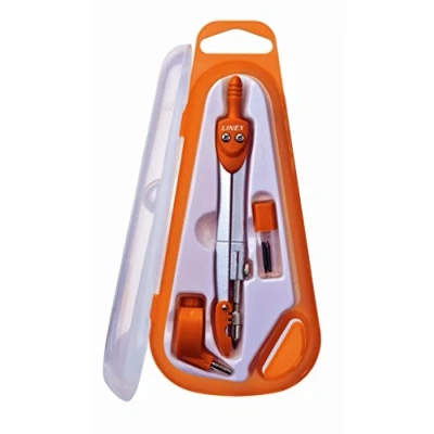 Abbildung von 12 x Linex Schulzirkel 950 120mm mit Schutzkappe farbig sortiert
