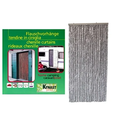 Abbildung von Unbekannt Flauschvorhang 90 x 200 cm Chenille Türvorhang grau Vorhang