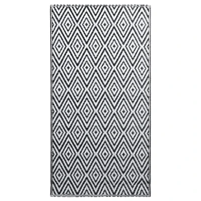 Abbildung von vidaXL Outdoor Teppich ARAKIL Weiß und Schwarz 160x230 cm PP