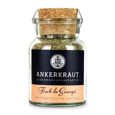 Abbildung von Fisch &amp; Scampi, Fischgewürz kaufen, 70g im Korkenglas