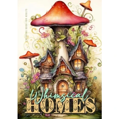 Abbildung von Feen Häuschen Malbuch für Erwachsene: Fantasy Erwachsene Häuser zauberhafte kleine Mystik ... Fairy Houses Coloring Book for Adults 52 p
