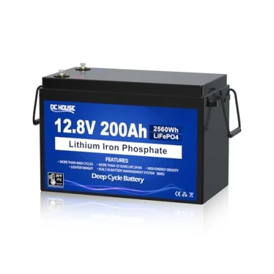 Abbildung von 12V 200Ah LiFePO4 Batterie,verbessertes 200A BMS, Tieftemperaturschutz,4000 10000 Zyklen Deep CycleLithiumbatterie, perfekt für Wohnmobile,Solaranlagen,Wohnwagen, netzunabhängige Anwendungen
