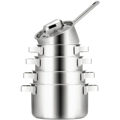 Abbildung von Sola Pannenset Ruby (Kookpan ø 16, 18, 20 &amp; 24 cm, Steelpan 16 cm) Inductie geschikt 5 Delig