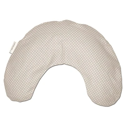 Abbildung von Theraline Nackenkissen mittel, Mikroperlenfüllung inkl. Bezug, Baumwolle, ca. 100 c, x 21 cm, Punkte beige