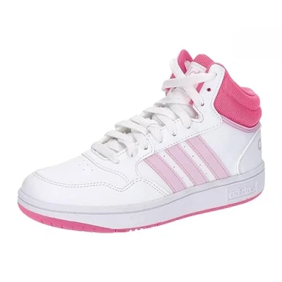 Abbildung von adidas Unisex Kinder Hoops Mid Shoes Schuhe, Cloud White/Orchid Fusion/Lucid pink