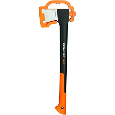 Abbildung von Fiskars Spaltaxt, Inklusive Klingen /Transportschutz, Länge: 60 cm, Antihaftbeschichtet, Hochwertige Stahl Klinge/Glasfaserverstärkter Kunststoff Stiel, Schwarz/Orange, X17M, 1,53 kg, 1015641