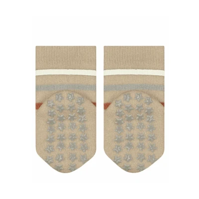 Abbildung von Falke BABY Multi Stripe Silicone NUBS Improved GRIP Socken Sand mel für Kinder, Größe: 62/68,
