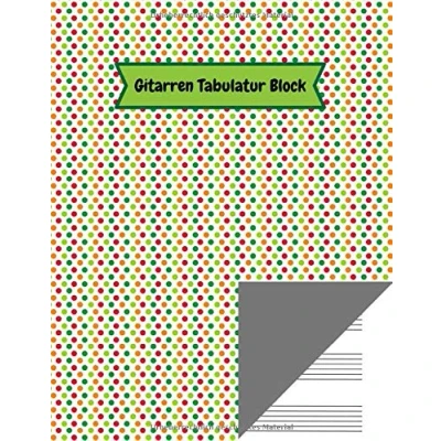 Abbildung von Gitarren Tabulatur Block: Tab Heft mit leeren Tabulaturlinien und Akkorddiagrammen 108 Seiten inkl. Inhaltsverzeichnis Geschenkidee für Gitarristen
