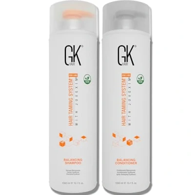 Abbildung von GK Hair Global Keratin Balancing Shampoo and Conditioner Sets (1000ml/33.8 Fl Oz) for Oily &amp; Color Treated Deep Cleansing Ideal Over Processed Environmentally Stressed