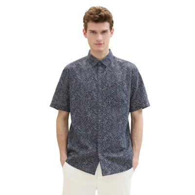 Abbildung von TOM TAILOR Leinenhemd mit All Over Print