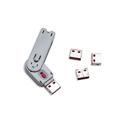 Abbildung von Syba SY ACC20165 USB Port Blocker mit 1 Schlüssel und 4 Sperre, physische Sicherheit, blockiert Nicht zugelassene Geräte
