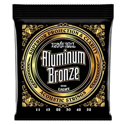 Abbildung von Ernie Ball Light Aluminum Bronze Akustik Gitarrensaiten, Stärke 11 52
