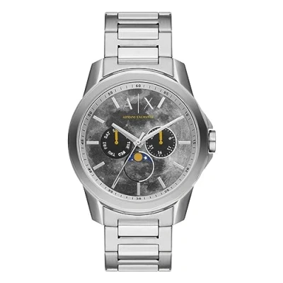 Abbildung von Armani Exchange Chronograph, Herren, Größe: One Size, Stainless steel &amp; silver