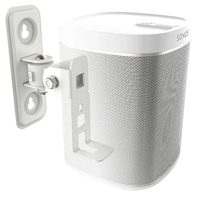 Abbildung von RICOO 1x Lautsprecherwandhalterung Lautsprecher Wandhalterung für SONOS Play:1™ Wand Halterung LH431 W Schwenkbar Neigbar HiFi Audio Boxen Aufhängung Speaker Wall Mount