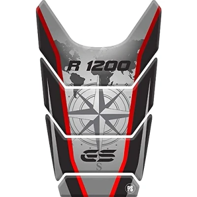 Abbildung von Paraserbatoio.it Tankpad aus Kunstharz, 3D Effekt, für Motorrad, kompatibel mit BMW R1200 GS 2008 2012, R 1200 (Rot)