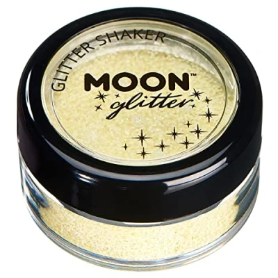 Abbildung von Pastell Glitzer Shaker von Moon Glitter 100% kosmetische für Gesicht, Körper, Nägel, Haare und Lippen 3g Zitrone