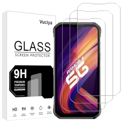 Abbildung von Vuciya [Pack of 3 Screen Protecto kompatibel mit Ulefone Armor 11 5G panzerglas,9H Härte Temperglasfolie,Anti Kratzen, Anti Bläschen,HD Protector,for