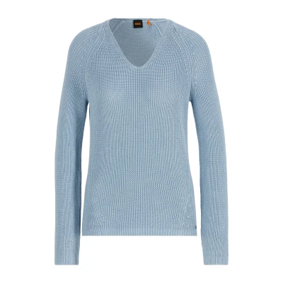 Abbildung von BOSS ORANGE Strickpullover &quot;C Fardin&quot;, mit Charm Logo