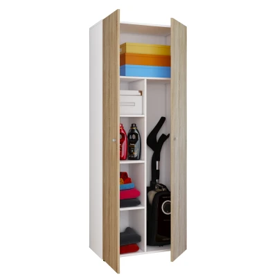 Abbildung von VCM Mehrzweckschrank Holz Besenschrank Staubsauger Putzschrank Vandol K (1 St)