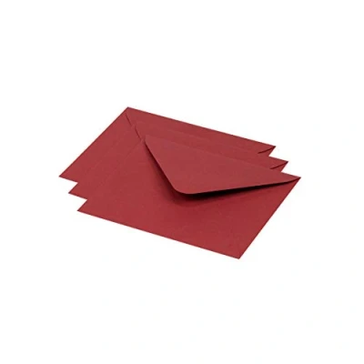 Abbildung von Clairefontaine 60180C Packung mit 20 Umschlägen Pollen 12,5x13,8 cm, 120g, gefüttert, ideal für Einladungen und Korrespondenz, Premium glattes Papier, Bordeaux, 1 Pack