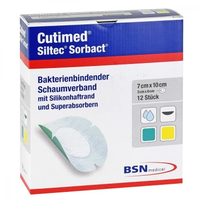 Abbildung von Cutimed Siltec Sorbact Pu verb.7x10 Cm Oval