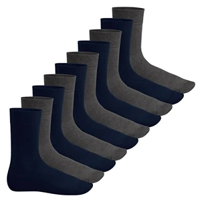 Abbildung von Footstar Herren &amp; Damen Baumwollsocken (10 Paar) Klassische Socken aus Baumwolle Everyday! Anthra Schwarz 43 46