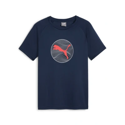 Abbildung von Puma Active Graphic Sport Tshirt für Kinder, Größe: 164, Club navy