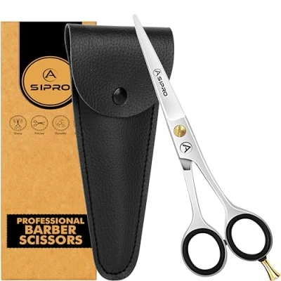 Abbildung von ASIPRO Profi Haarschere Friseurschere 6.5&quot;/16.5cm mit Etui Scharfer Präziser Haarschneideschere Professionell Hochwertiger Stahl für Damen, Herren &amp; Haustiere Hair Scissors Schere Haare Schneiden